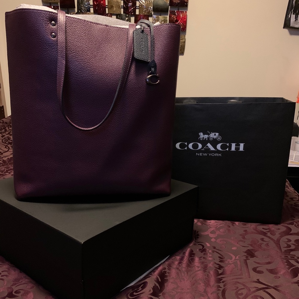 COACH Plaza Tote in Boysenberry 88341 (NWT)